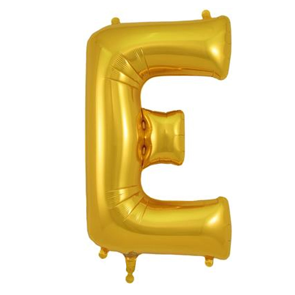 Gold Letter E Foil Balloon - 34"