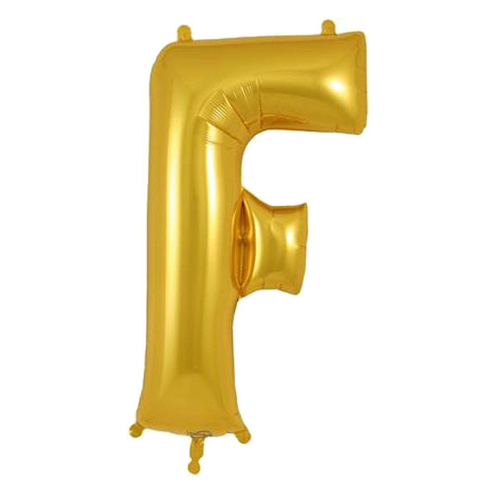 Gold Letter F Foil Balloon - 34"