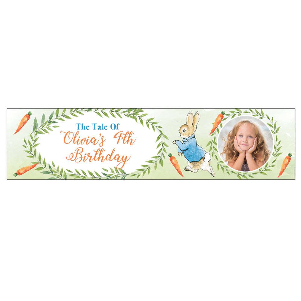 Peter Rabbit Personalised Photo Banner Decoration - 1.2m