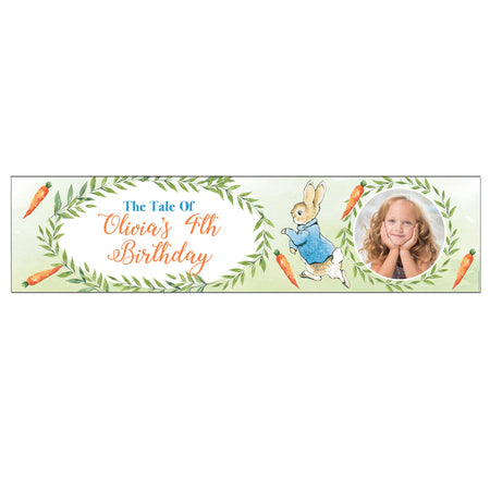 Peter Rabbit Personalised Photo Banner Decoration - 1.2m