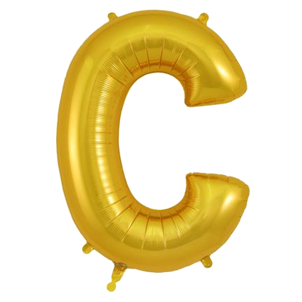 Gold Letter C Foil Balloon - 34"