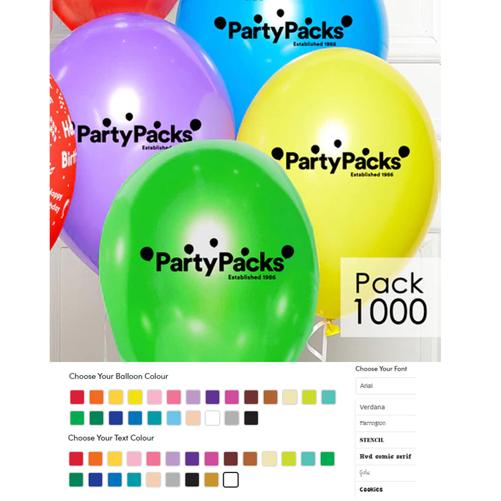 Personalised Latex Balloons - 10" - Pack of 1000