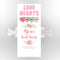 Personalised Love Hearts- Boho Flowers- Pack of 30