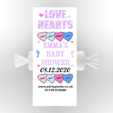 Personalised Love Hearts- Baby Shower- Pack of 30