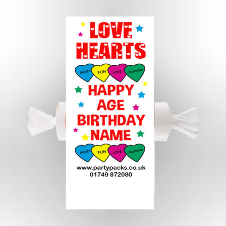 Personalised Love Hearts - Add Your Name And Age - Pack of 30