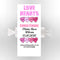 Personalised Love Hearts- Pink Christening- Pack of 30