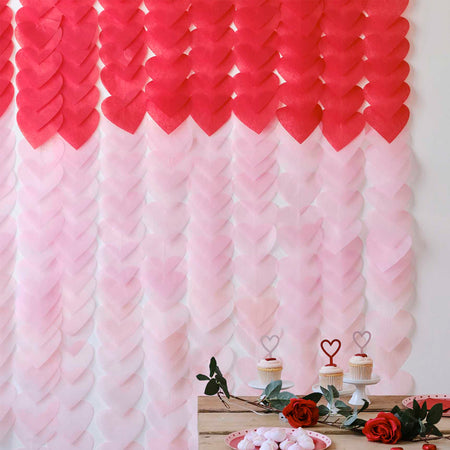 Ombre Hearts Party Backdrop