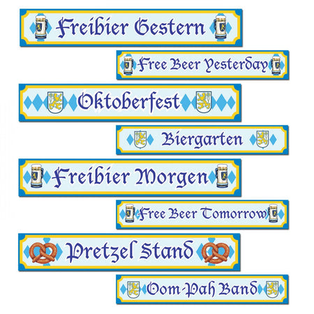 Oktoberfest Sign Decorations - 60cm - Pack of 4