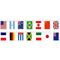 Olympic Nations Fabric Flag Bunting - 50 flags - 15m