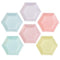 We Love Pastels Hexagonal Plates - 19cm - Pack of 12