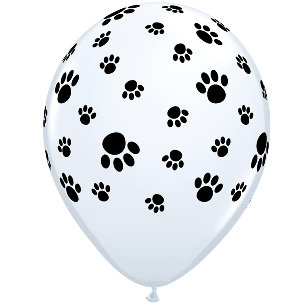 Paw Prints Latex Balloons - 11" - Pack of 6