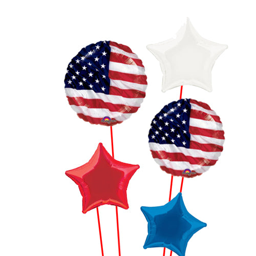 American Independence Day Balloon Bouquet - Uniflated