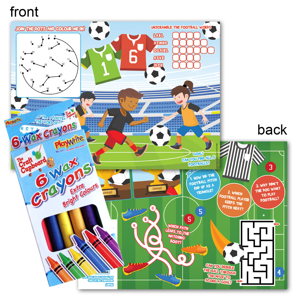 Football Colouring Activity Pack - Pack of 100
