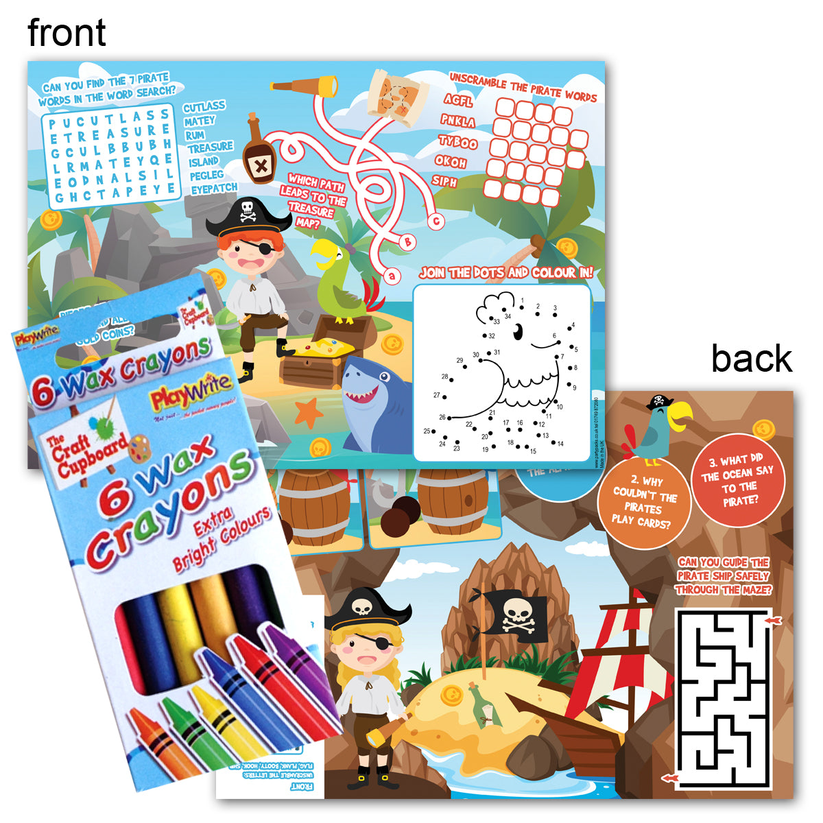 Pirate Colouring Activity Pack - Pack of 100