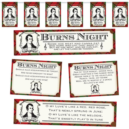 Burns Night Poetry Decoration Pack - Paper