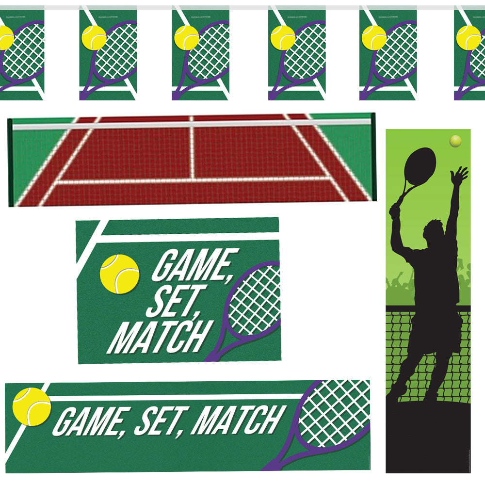 Tennis Wimbledon Paper Party Decoration Pack