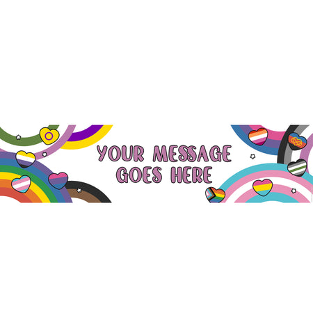 Personalised LGBTQ+ Banner - 120cm x 30cm