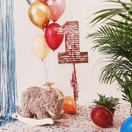 Rose Gold Number One Foil Pinata - 40cm