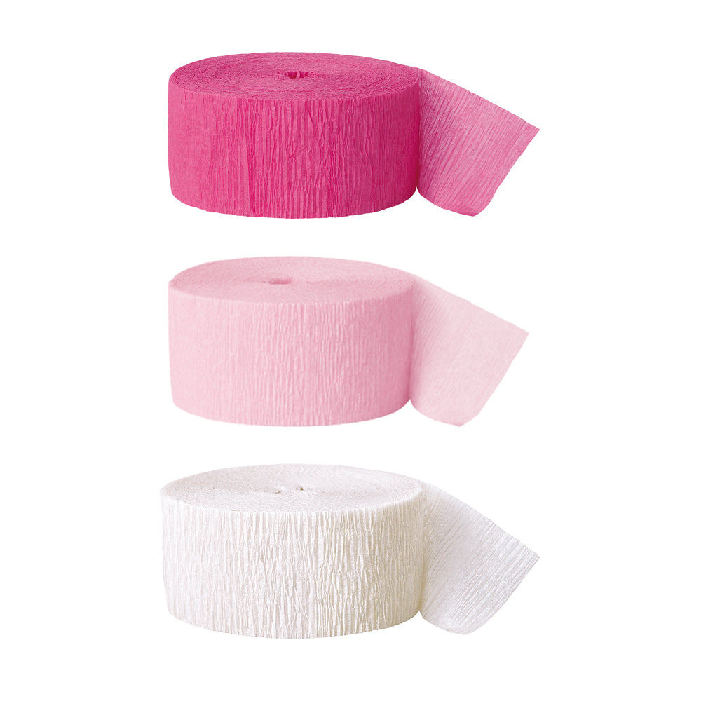 Pink Crepe Streamer Decoration Pack