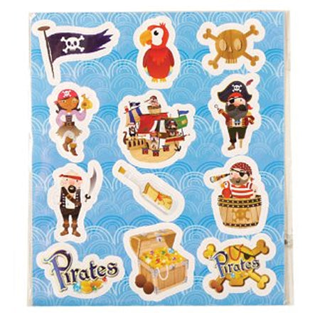 Pirate Stickers - 11.5cm - Sheet of 12