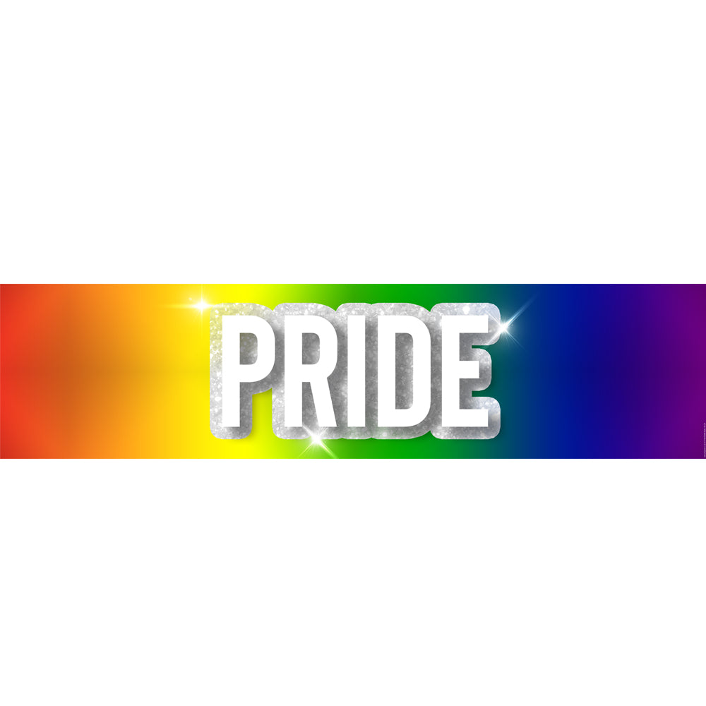Pride Glitter Rainbow Banner - 1.2m