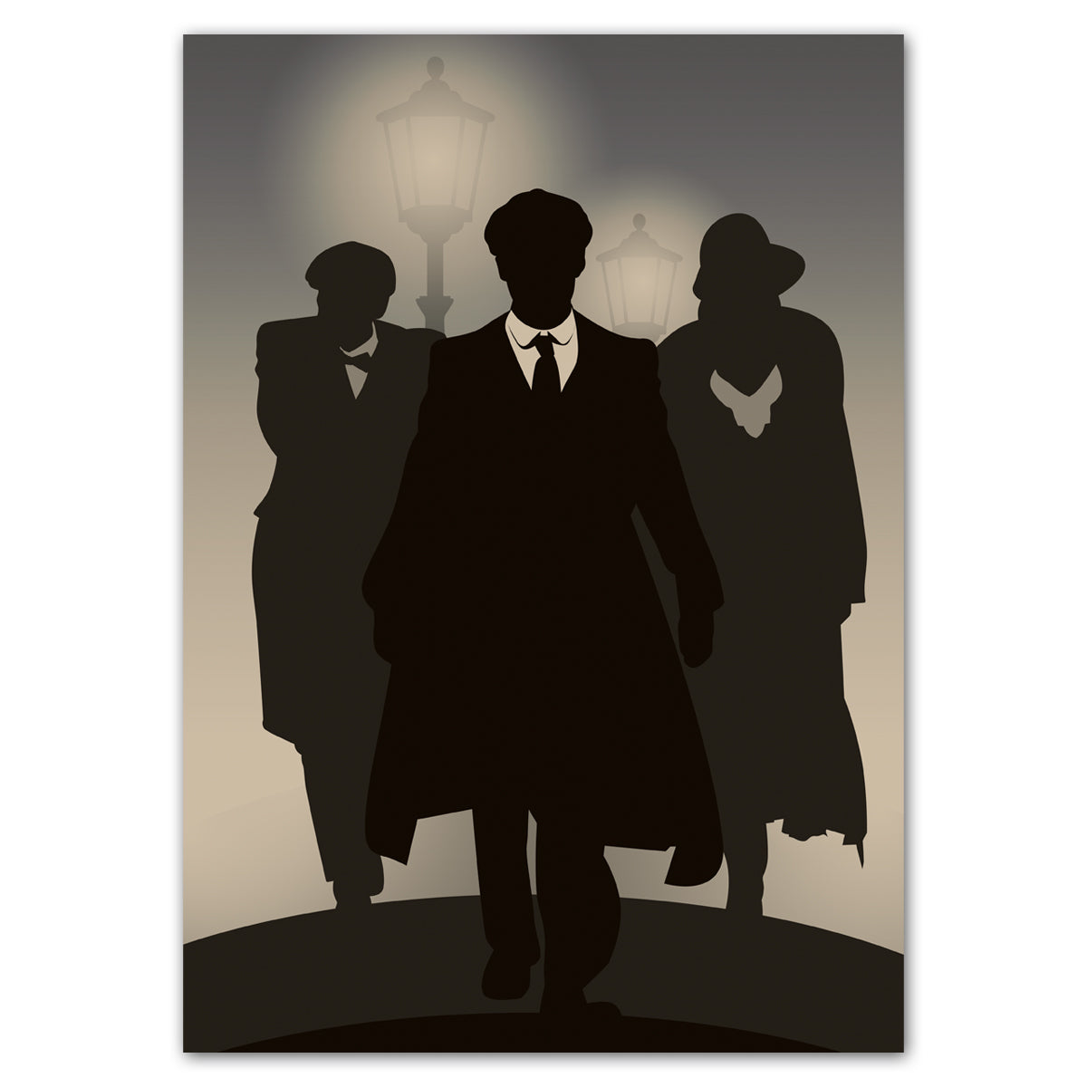 Peaky Gangsters Silhouettes Poster Decoration - A3