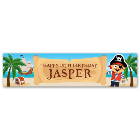 Pirate Personalised Banner Decoration - 1.2m