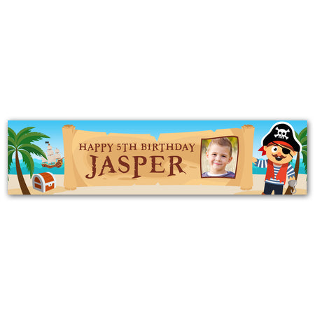 Pirate Personalised Photo Banner Decoration - 1.2m
