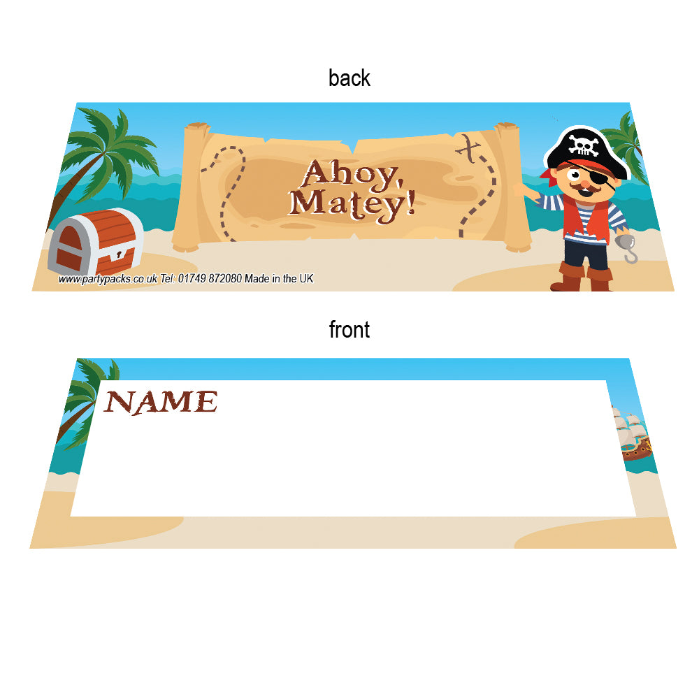 Pirate Placecards - Pack of 8