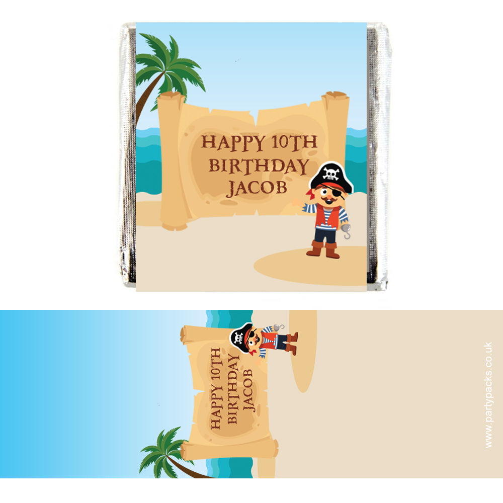 Personalised Chocolates - Pirate - Pack 16