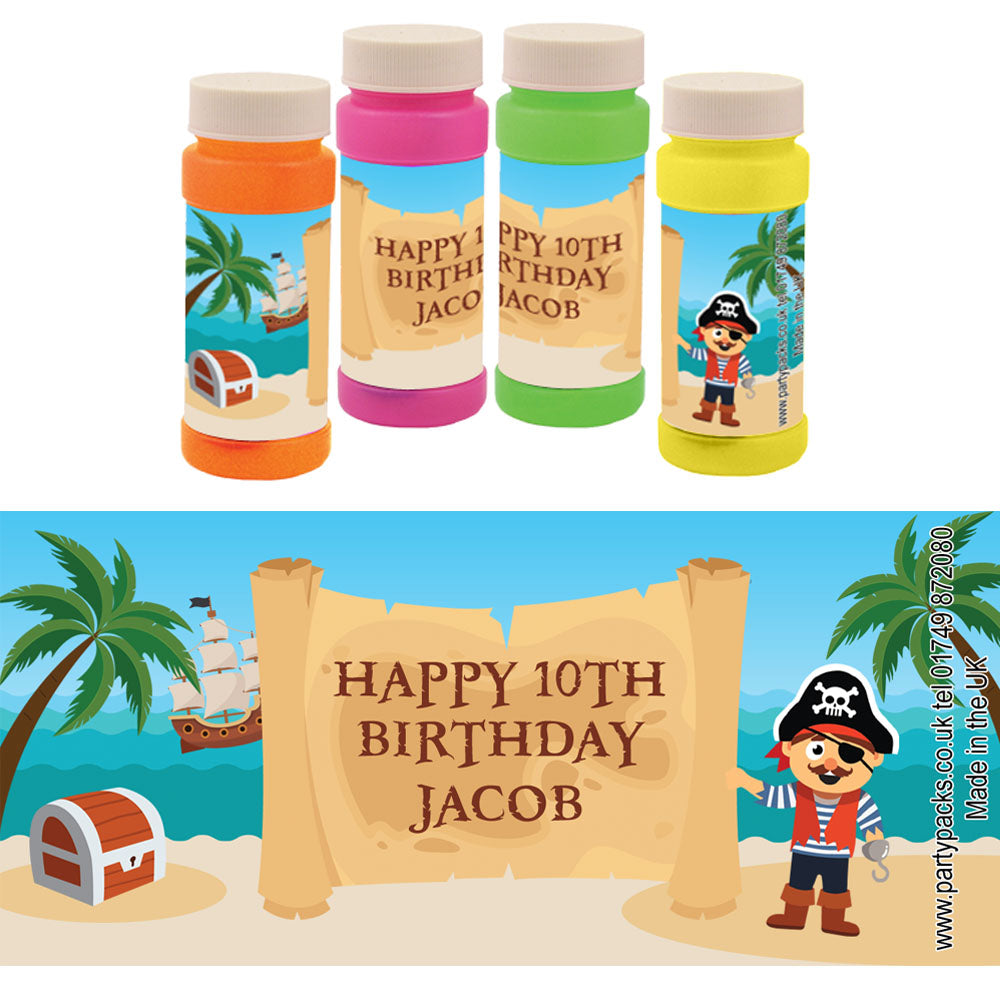 Personalised Bubbles - Pirate - Pack of 8