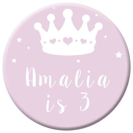 Personalised Badge 58mm- Princess