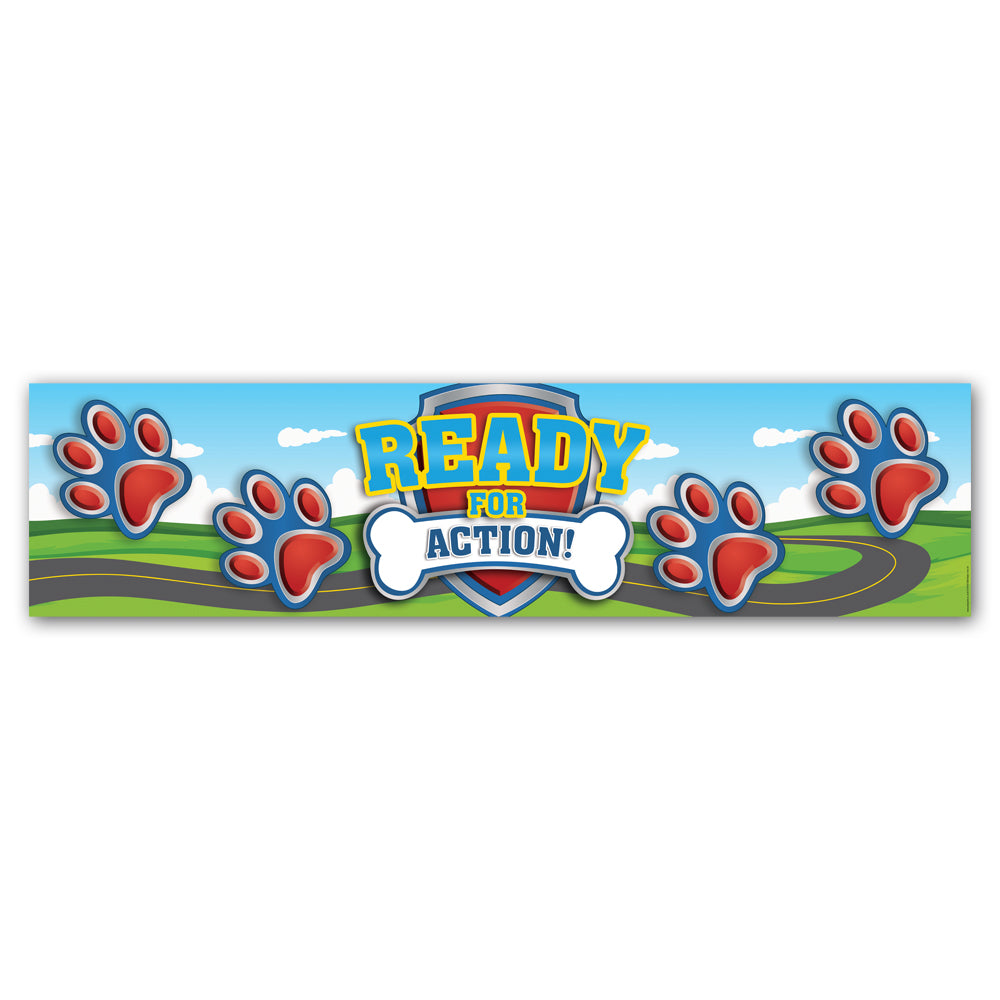 Puppy Paws Banner Decoration - 1.2m