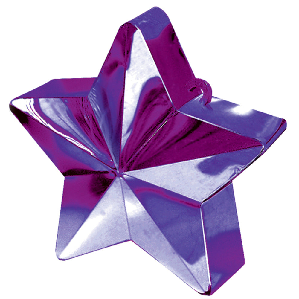 Purple Star Balloon Weight - 6oz - 10cm