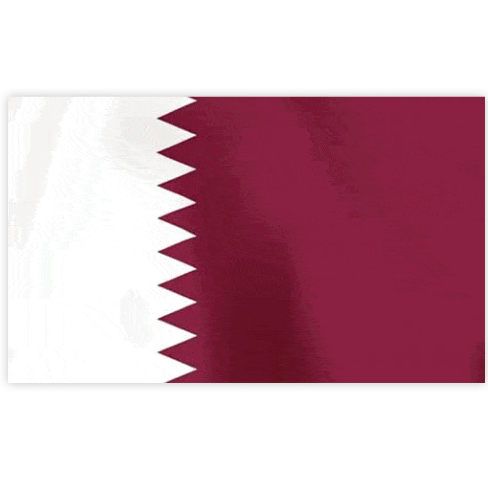 Qatar Polyester Fabric Flag - 5ft x 3ft