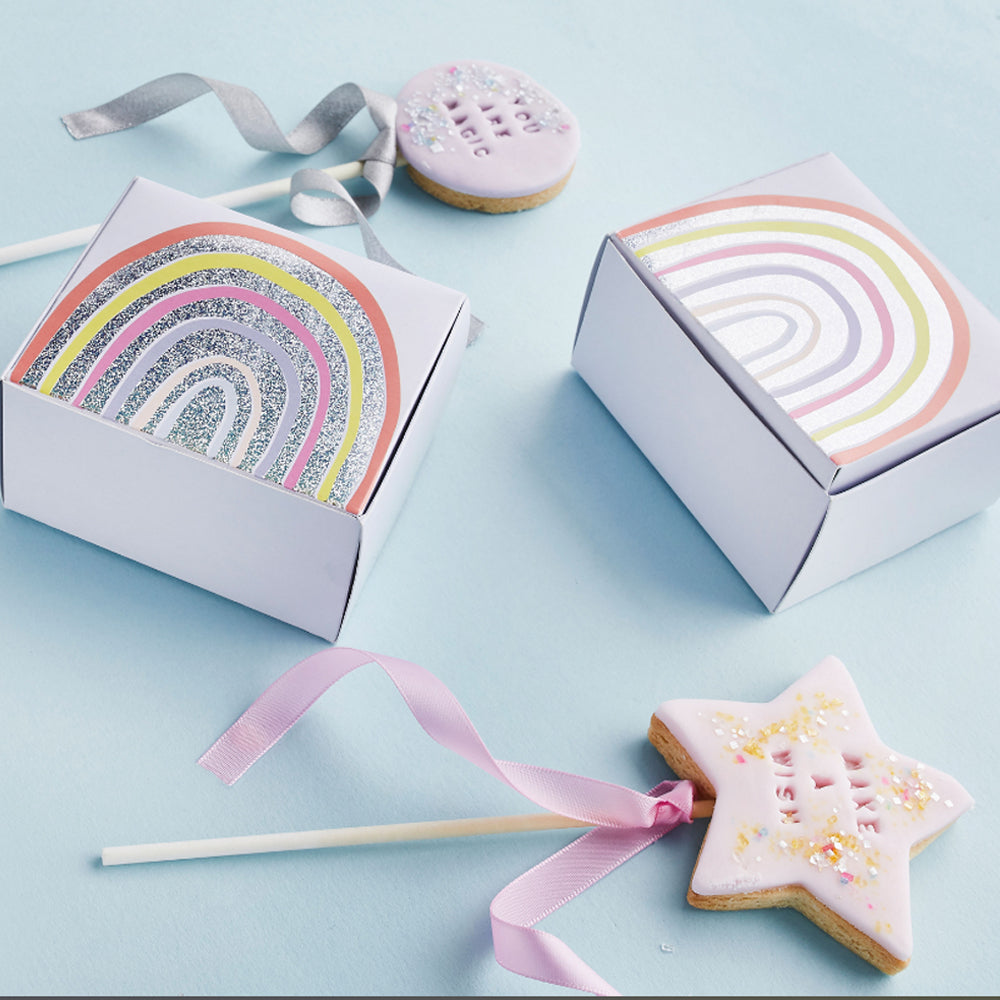 Rainbow Mini Cake Boxes - Pack of 10