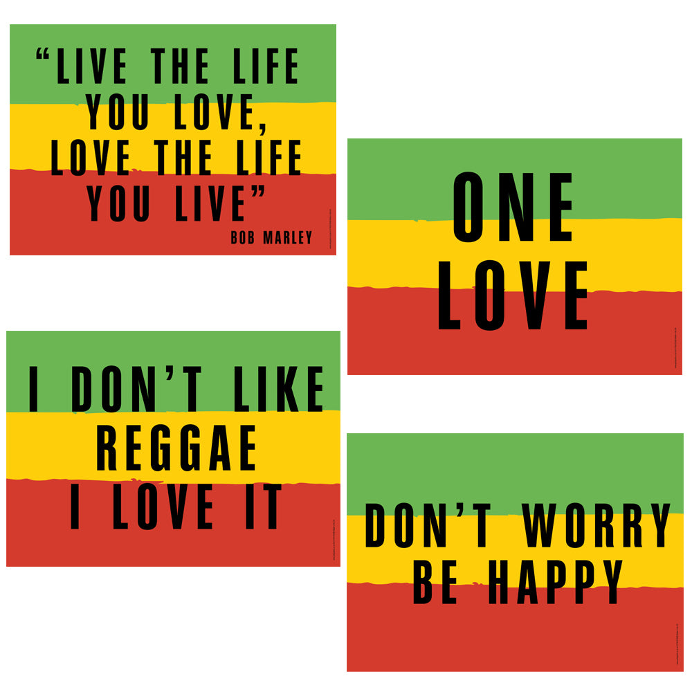 Reggae Themed Posters - A3 - Pack of 4
