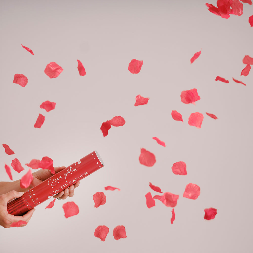 Red Rose Petal Confetti Cannon