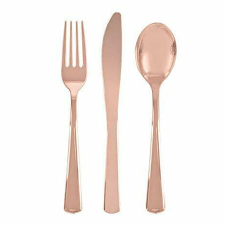 Rose Gold Cutlery - Pack of 32