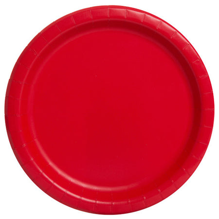 Red Paper Plates - Each - 9
