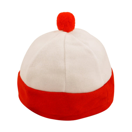 Red and White Bobble Hat