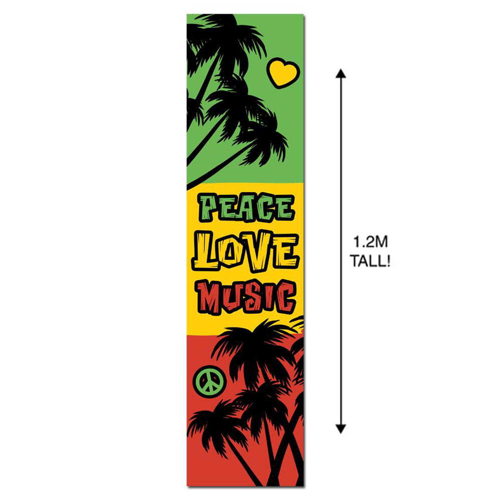 Reggae Themed Portrait Wall Banner - 1.2m