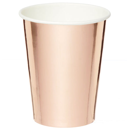 Rose Gold Metallic Foil Paper Cups