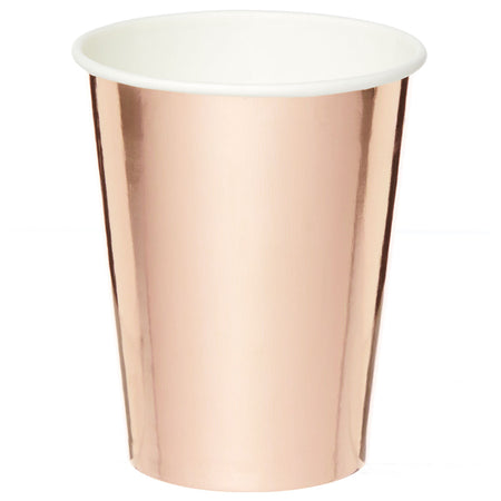 Rose Gold Metallic Foil Paper Cups
