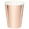 Rose Gold Metallic Foil Paper Cups