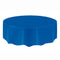 Royal Blue Round Plastic Tablecloth  2.13m