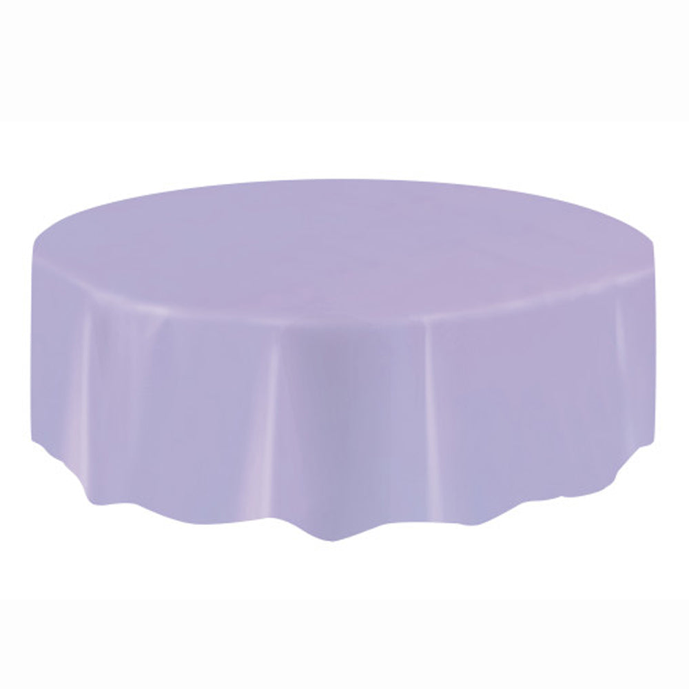 Lavender Round Plastic Tablecloth - 2.13m