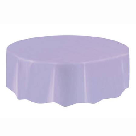 Lavender Round Plastic Tablecloth - 2.13m
