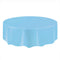 Light Blue Round Plastic Tablecloth 2.13m