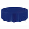 Navy Blue Round Plastic Tablecloth 2.1m